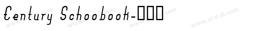 Century Schoobook字体转换